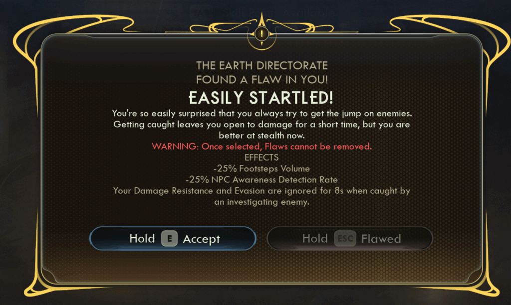 Easily Startled Perk